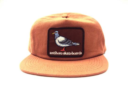 最安☆即決 ANTI HERO アンタイヒーロー PIGEON PATCH SNAPBACK CAP スナップバックキャップBRN，spit fire スラッシャー doom sayers.
