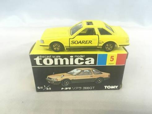 H1 トミー トミカ 黒箱 日本製 5 トヨタ ソアラ 2800 GT イエロー 黄