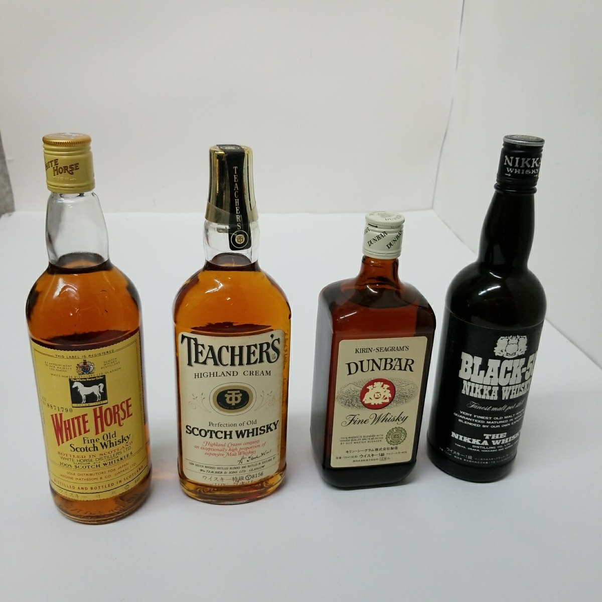 HOT，大得価 WHITE HORSE ウィスキー TEACHERS スコッチ DUNBAR ウィスキー BLACK-50 ニッカウィスキー ４本セット ⑤(セット、詰め合わせ)｜売買されたオークション情報、yahooの商品情報をアーカイブ公開 - オーク セット、詰め合わせ