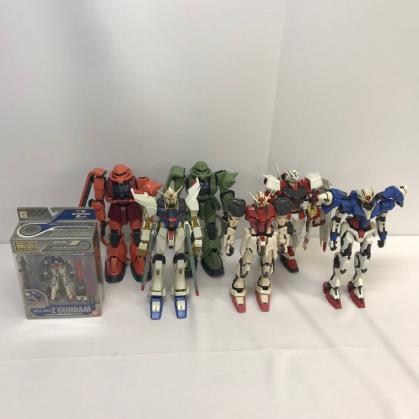 【1559】ガンダム 7体プラモデルセット 完成品 ザク シャア専用ザク