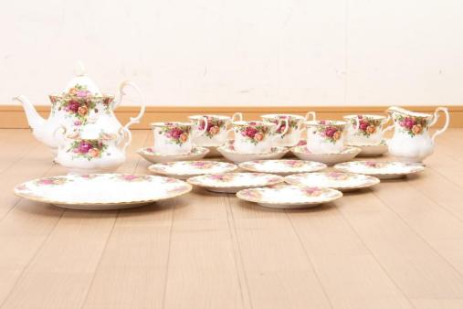 ▽【美品】22点 ROYAL ALBERT ティーカップ ポット プレート 6客