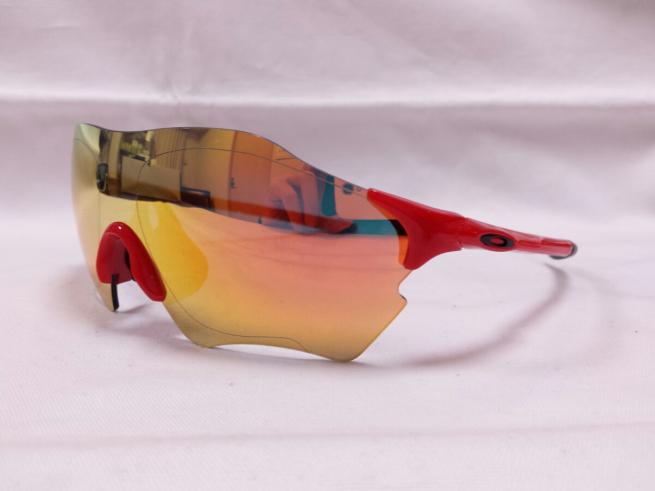 オークリー イーブイゼロ スポーツサングラス OAKLEY EV ZERO ミラーレンズ レッド×ブラックフレーム