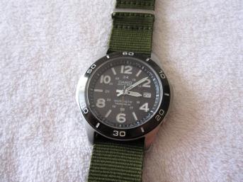 CASIO OVERLAND OVW-110 電波 ソーラー NATOベルト 稼動中古 送164 
