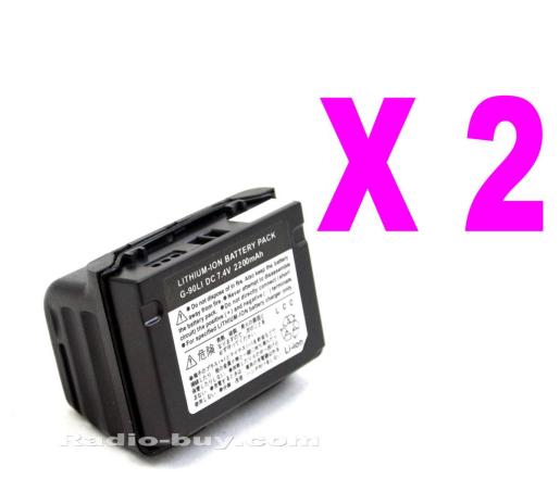G-90LI (2本)， Yaesu /Standard Horizon FNB-80Li 互換バッテリー : FNB-80LI 無線機 バッテリー対応 (2200mAh， 7.4V， リチウムイオン)