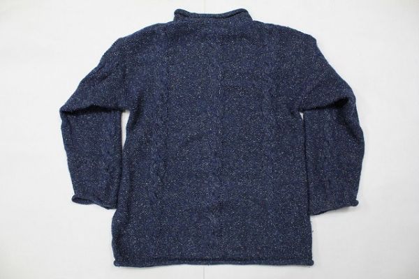 イギリス製Skye Knitwearネップ入りロールネックアランニットセーター
