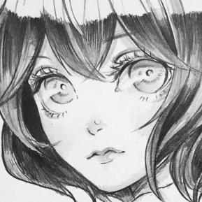 同人手描きイラスト 射命丸文 東方project 鉛筆画 モノクロ B5