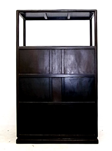 ab3678 中国古玩 唐木 茶箪笥 茶棚 飾り棚 漢詩 彫刻 木製 唐木 花梨