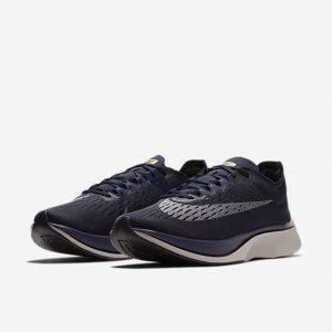NIKE ZOOM VAPORFLY 4% 880847-405 ナイキ ズーム ヴェイパーフライ 4％ 箱根駅伝 M24.5cm W25cm マラソン ランナー ネイビー