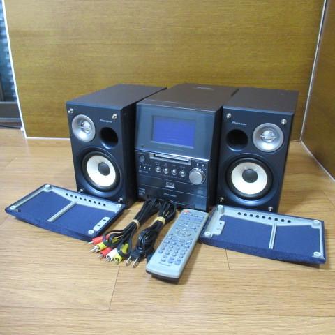 ◇Pioneer X-SV5DV DVD・CD・MDミニコンポ（K） リモコン付き
