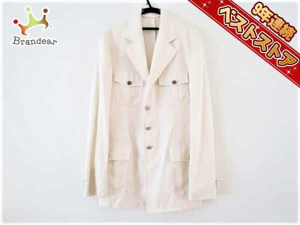 プラダ ベージュ 48 イタリア製 プラダ PRADA ジャケット サイズ48 M ベージュ メンズ シルク