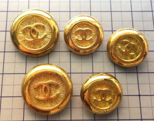 シャネルロゴボタン 洋服用おまとめて お得5点 セットアンティーク3634