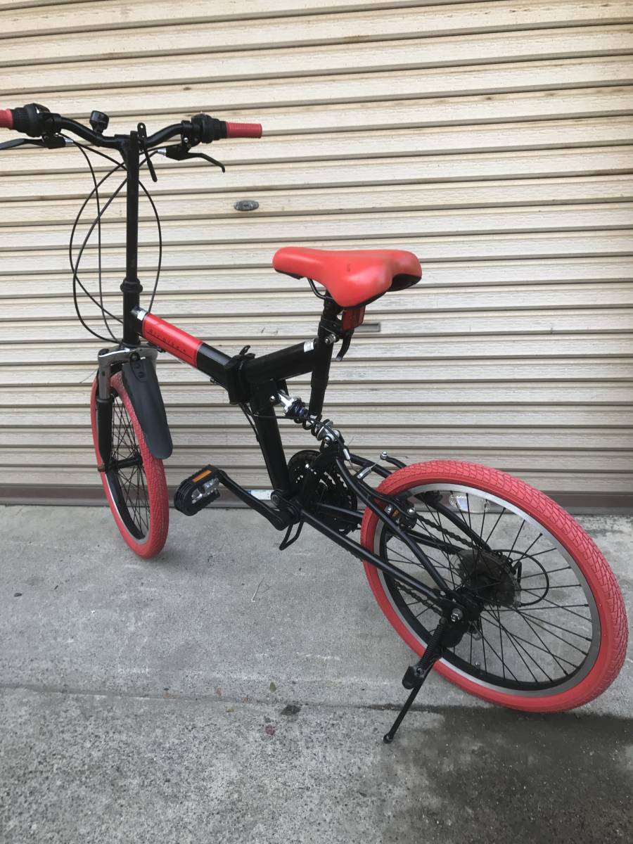 折りたたみ自転車 Air bike フルサス ☆Air bike/エアーバイク☆ フルサス/前後サス 20インチ 21段変速