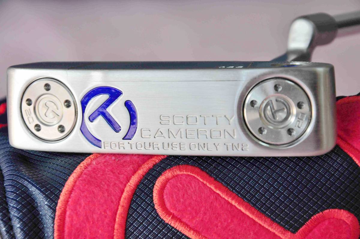 スコッティキャメロン ツアーパター 2018 SSS ツアー ニューポート2 [TN2] GSS Inlay with 20g サークルT weights & flangeline BLUE 33