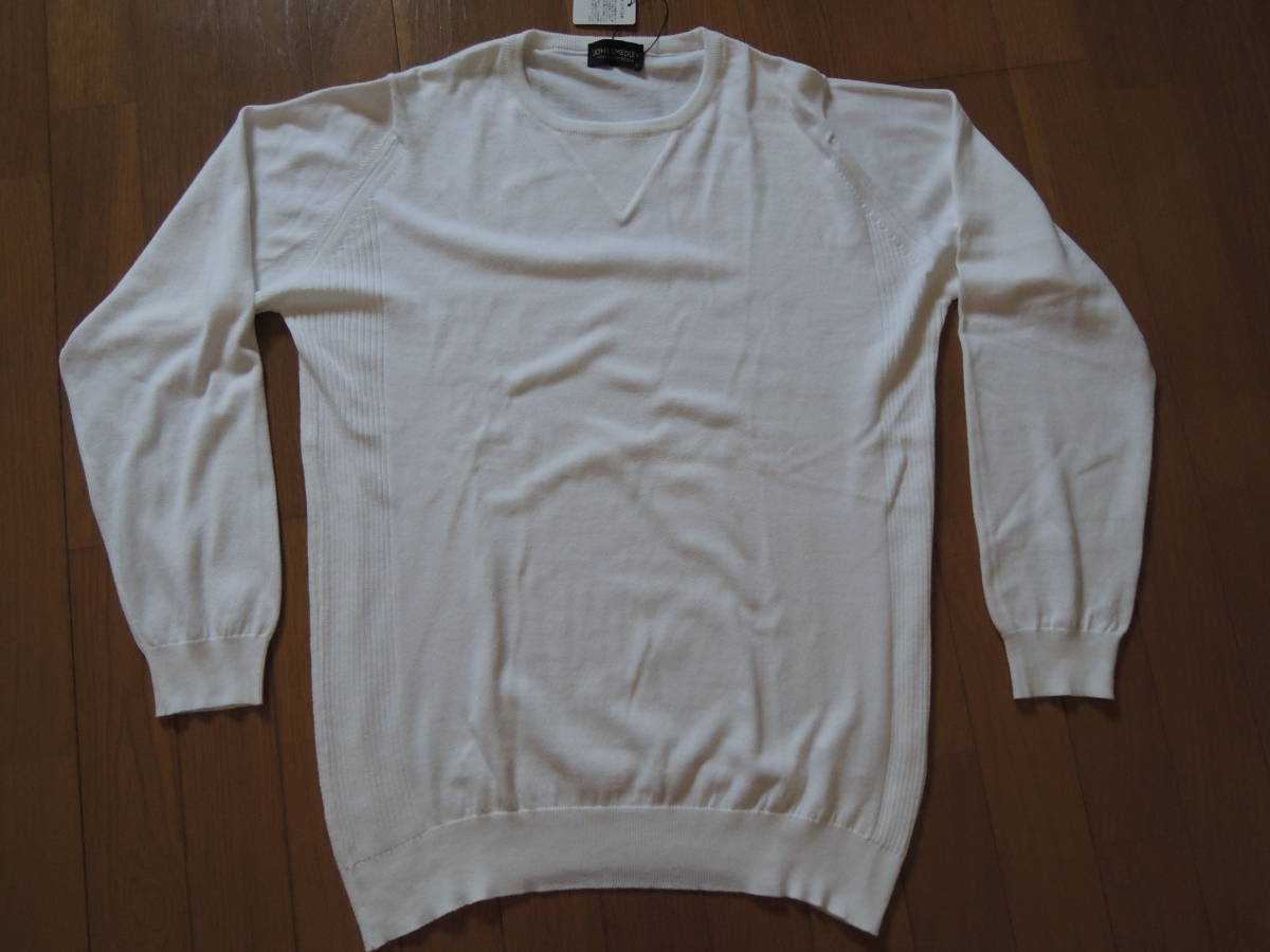  ジョンスメドレー シーアイランドコットン セーター ホワイト サイズ Ｌ 品 イギリス製(セーター)｜売買されたオークション情報、yahooの商品情報をアーカイブ公開 - オークファン 男性用
