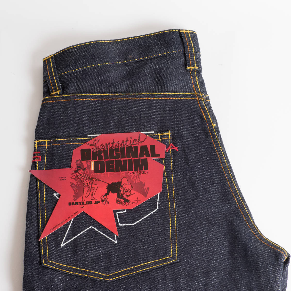 ハシーム刺繍 ⁄ 日本製 M デニムパンツ サンタスティック SANTASTIC 