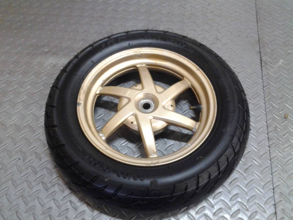 ライブ　ディオ　DIO ZX AF35 即決 リアホイル　バリ山　ゴールド　アルミホイル　90/90-10 純正　検索 Y4 ズーマー　バイト　