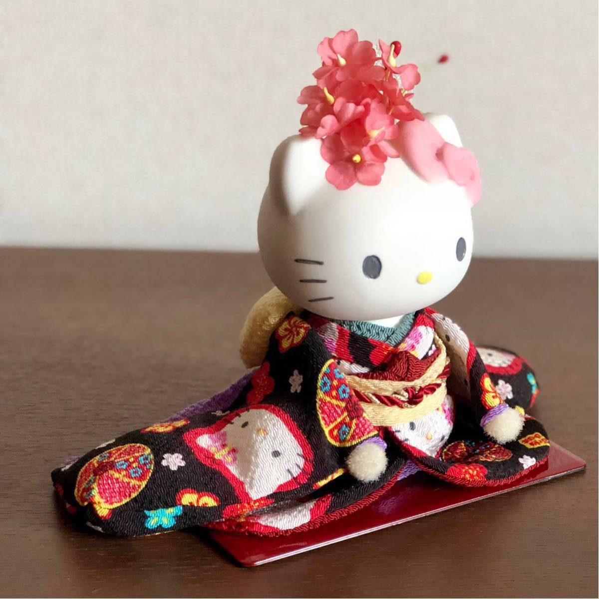 ハローキティ 陶器 着物 サンリオ ぬいぐるみ 日本人形 ドール 桜 桜 