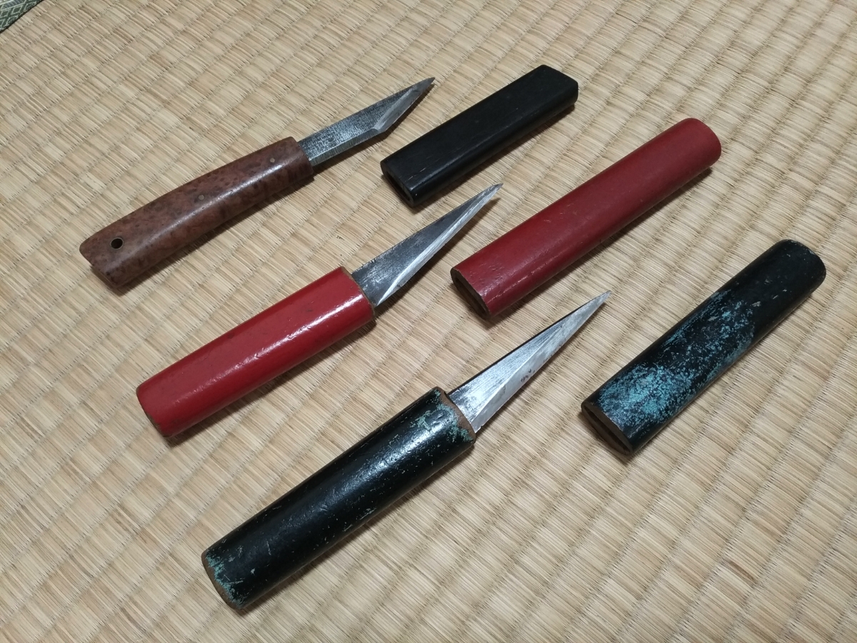 繰り小刀 小刀 鞘付き 検）宮大工 大工道具 中古 SA切り出し 小刀 切出