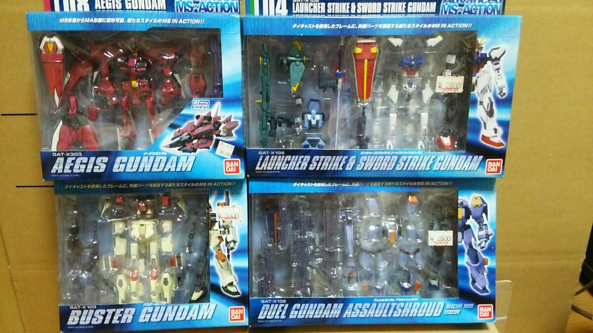 格安，人気セール ストライクガンダム イージスガンダム デュエルガンダム バスターガンダム セット MIA AMIA アドバンス アドバンスド(機動戦士ガンダムSEED)｜売買されたオークション情報、yahooの商品情報を 機動戦士ガンダムSEED
