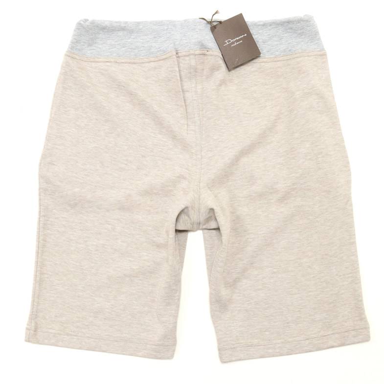 ind ハーフイージーパンツ｜ MARcourt Swifty メンズ セットアップ 1円 新品 DORIANI【伊】Mサイズ イージー ハーフパンツ ストレッチ ジャージー イタリア製バイカラー 茶ブラウン×グレー ドリアーニe518*M