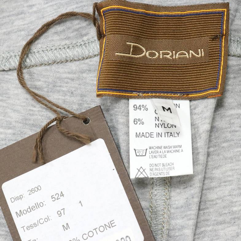 ind ハーフイージーパンツ｜ MARcourt Swifty メンズ セットアップ 1円 新品 DORIANI【伊】Mサイズ イージー ハーフパンツ ストレッチ ジャージー イタリア製バイカラー 茶ブラウン×グレー ドリアーニe518*M
