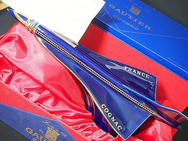古酒 GAUTIER ゴーティエ コンコルド 青 ブルー リモージュ 飛行機