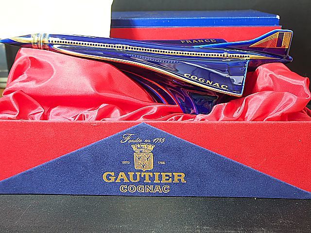 古酒 GAUTIER ゴーティエ コンコルド 青 ブルー リモージュ 飛行機