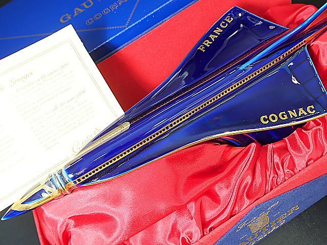 古酒 GAUTIER ゴーティエ コンコルド 青 ブルー リモージュ 飛行機