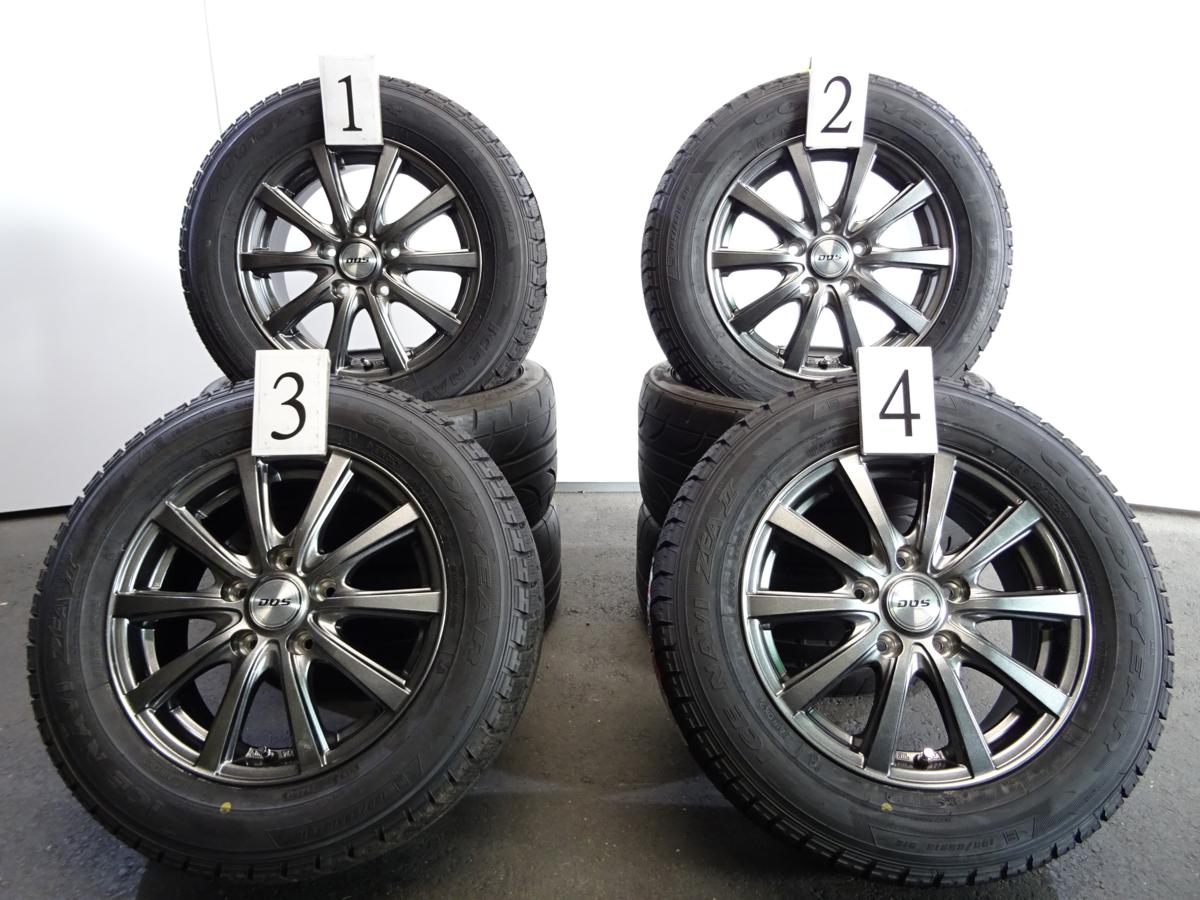 未使用 社外 D.O.S. 15インチ アルミ 6J +50 5H 114.3 スタッドレス GY アイスナビ ZEAⅡ '15年 195/65R15 ノア ヴォクシー ステップワゴン