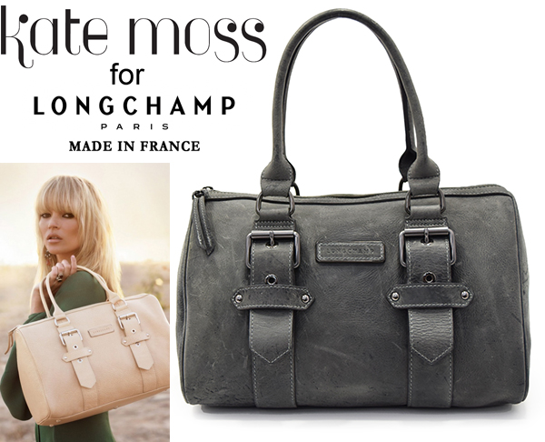 LONGCHAMP ボストンバッグ クロコ型押し ケイトモス コラボ 黒 LONGCHAMP ボストンバッグ クロコ型押し ケイトモス コラボ 黒 【公式