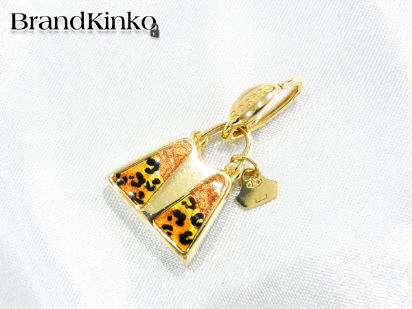 ◇ K18 ロサート 豹柄 ペンダント トップ 750 ネックレストップ