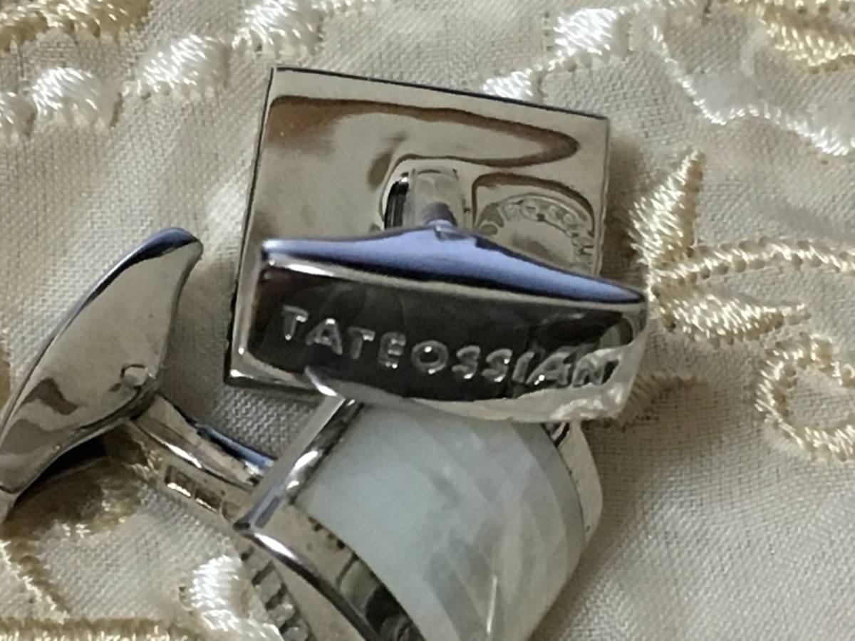 未使用☆TATEOSSIAN タテオシアン カフス☆白蝶貝×シルバー925/訳あり