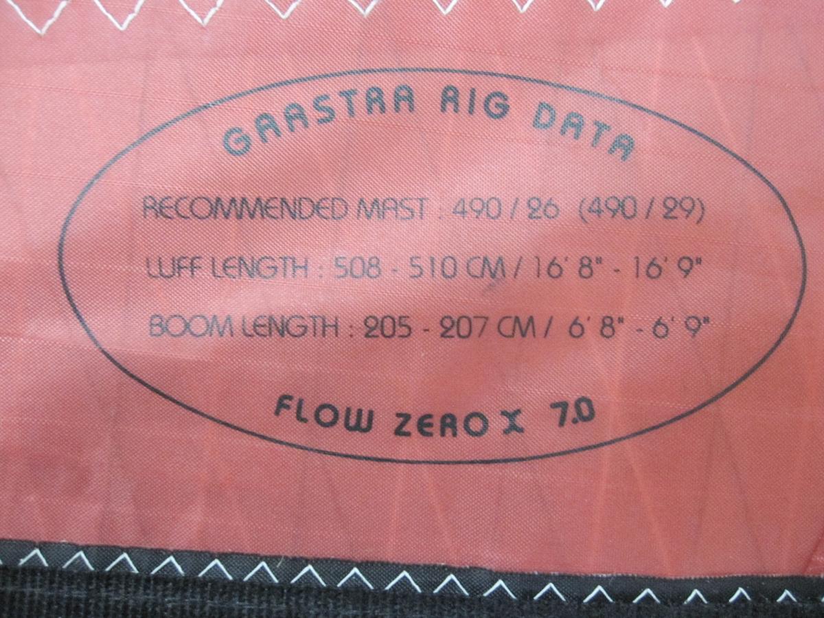 GAASTRA ガストラ FLOW ZERO X セイル 7.0 ウインドサーフィン(セイル 