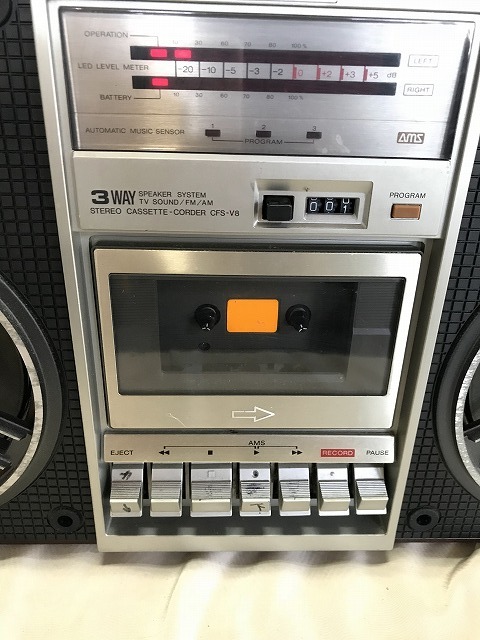 K6☆SONY ソニー CFS-V8 ZILBAP ステレオ カセット レコーダー