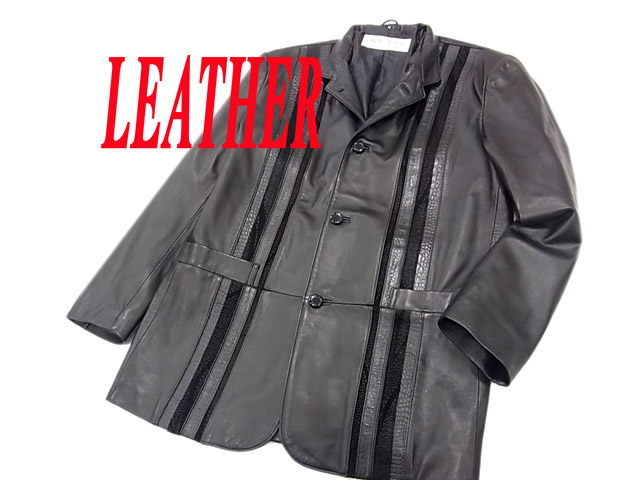 ○バルマン ラムレザージャケット レザーコート マオカラー 美ライン メンズ 羊革 BALMAIN 定価30万円以上 ブラック 黒色 100円スタート バルマン ラムレザー コートの通販 ロング丈 美品 BALMAIN