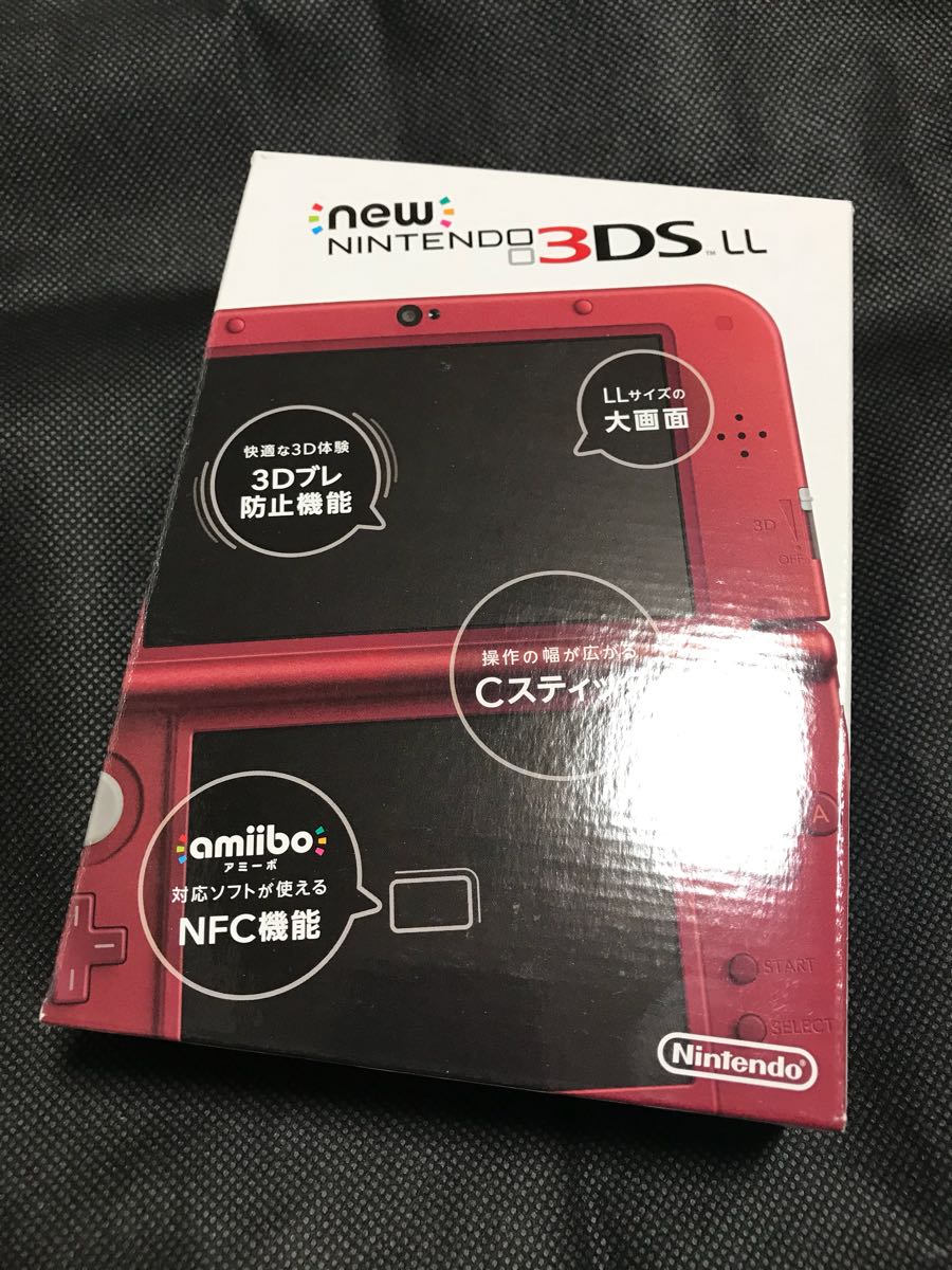 美品 new 3DS LL 本体 メタリックレッド おおしかっ