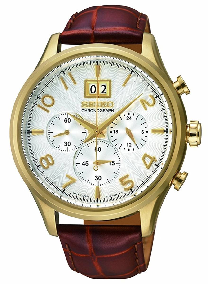 cSEIKO セイコー メンズ 腕時計 クラシック 100m防水 ビッグデイト 