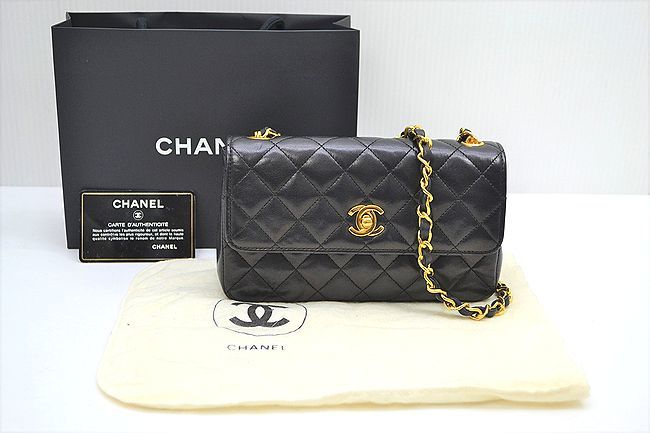美品！CHANEL シャネル ミニマトラッセ チェーン ショルダー バッグ 