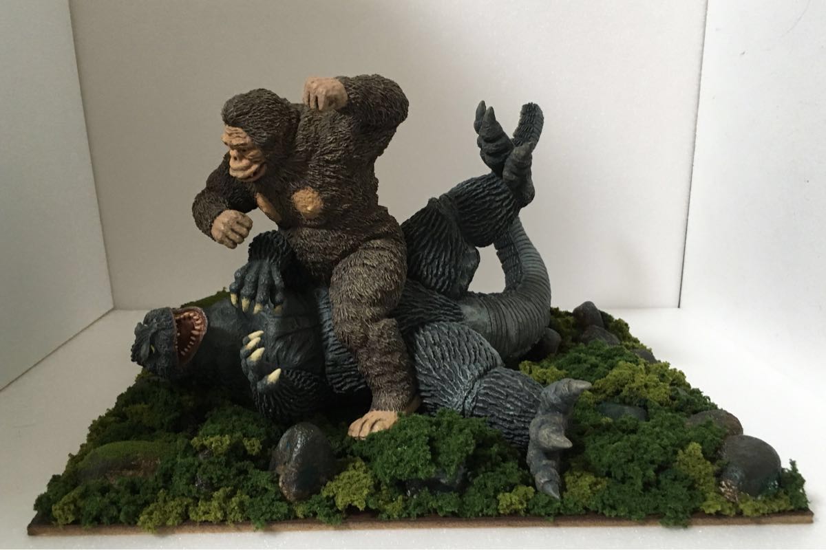 キングコング対ゴジラ『馬乗り』レジンキャストキット完成品 かず 超