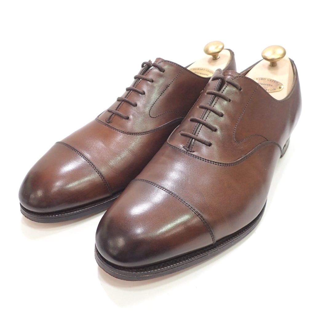 Edward Green 中古 EDWARD GREEN エドワードグリーン CHELSEA チェルシー キャップトゥレザーシューズ 純正シューツリー付 8.5/9 ラスト202 茶 EDWARD GREEN ⁄ エドワードグリーン ⁄ CHELSEA ⁄ 定価21