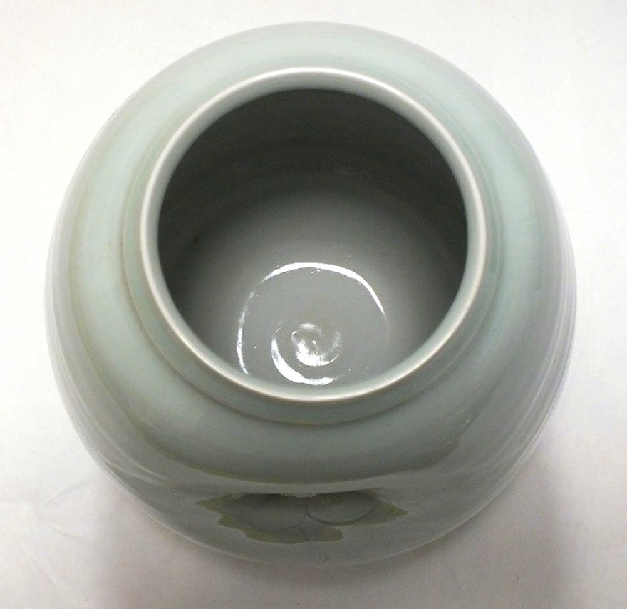 砥部焼 五松園 酒井芳人作 花瓶 高さ約235mm 木箱付 花器 花入(砥部