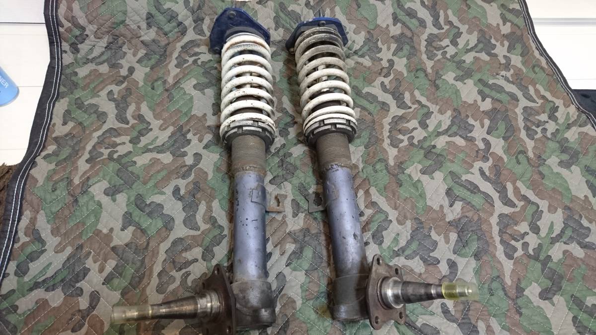 エ*ト様 AE86用　フルタップ式フロント車高調　ローター　ピロアッパー AE86 フロント車高調 ネジ式 ピロアッパー付き 埼玉 手渡し可能 【公式
