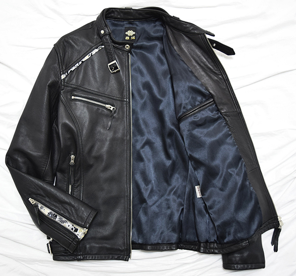 貴重!! 流儀圧搾 みやびむすび 【雅結】 羊革 ラムレザー ライダース