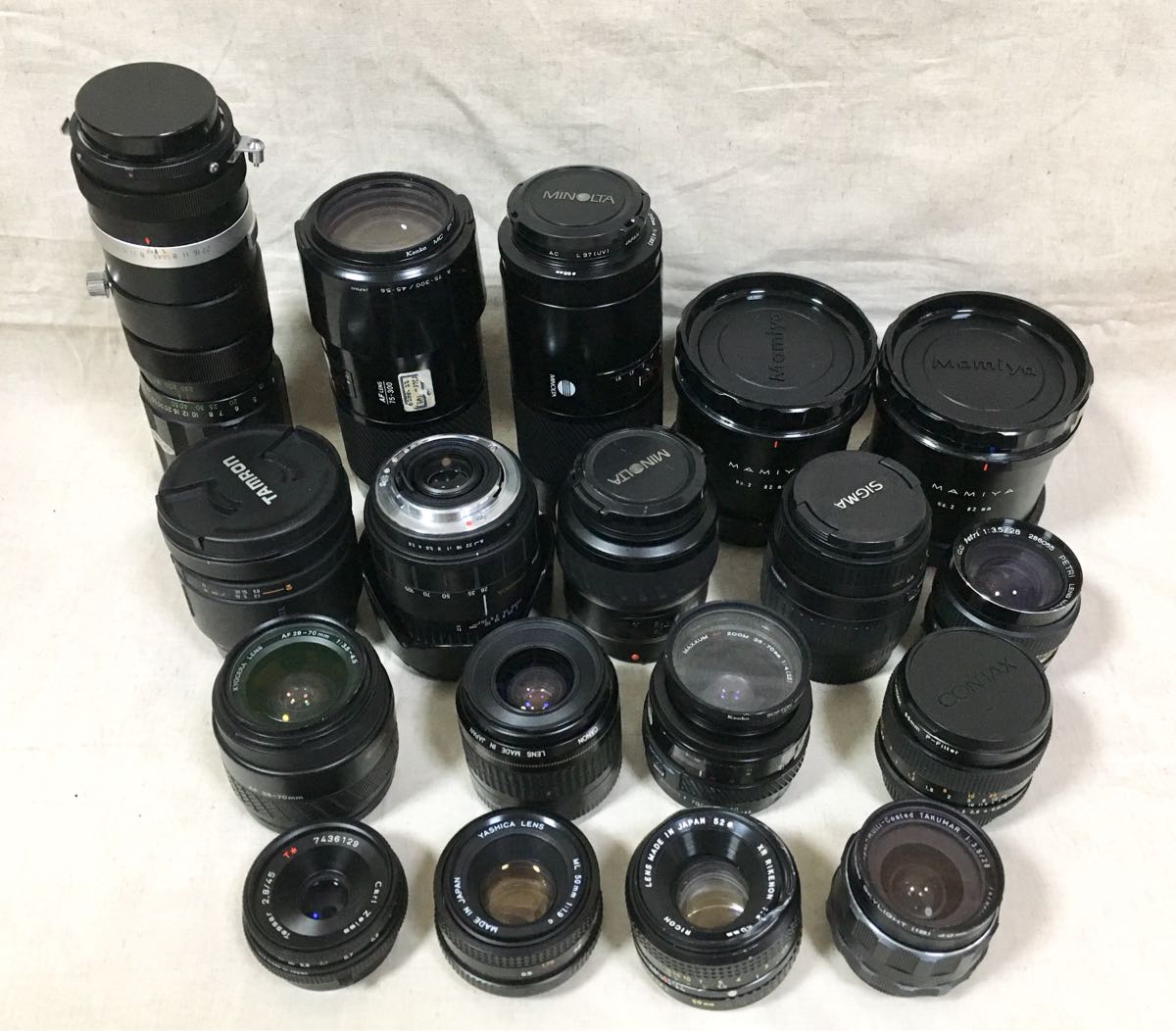 《一眼レフ レンズ》まとめて 18本！【Carl Zeiss MINOLTA SIGMA】など ジャンク品です。