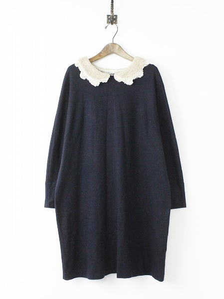  大きいサイズ franche lippee フランシュリッペ ボアレース つけ襟 カットソー ワンピース FL5/ダークネイビー 2400010764981(フランシュリッペ)｜売買されたオークション情報、yahooの商品情報をアー フランシュリッペ
