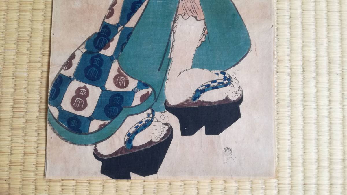 3519 歌川国貞 浮世絵 美人画 「香蝶楼」 三枚続 額装品⁄錦絵 扁額