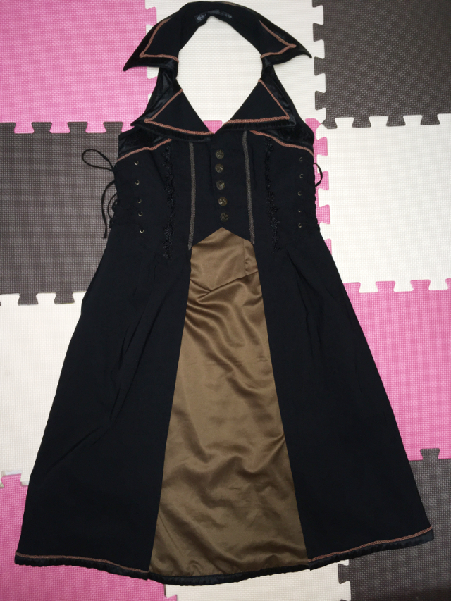 黒執事コラボ☆ロングベスト☆黒☆OzzOnオッズオンOzzCROCEオッズ