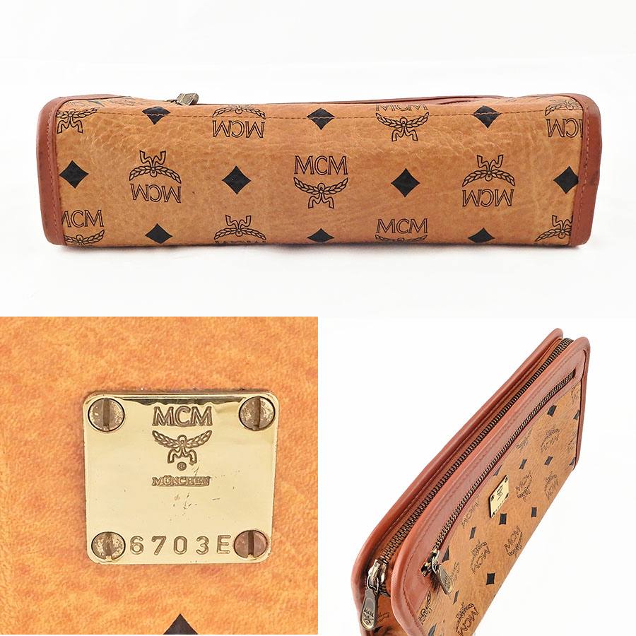 MCM エムシーエム◆セカンドバッグ クラッチ コニャック ロゴ総柄 鞄 PVC★2081 MCM（セカンドバッグ&frasl;クラッチバッグ）のフリマアイテム一覧 MCM セカンドバッグ エムシーエム セカンドバッグの通販 バッグの通販