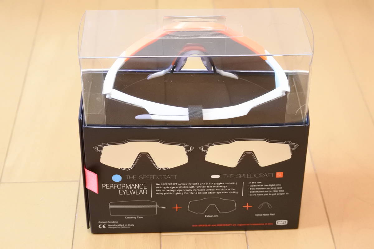 サガン着用 新品 本物 100% SPEEDCRAFT サングラス ホワイト×オレンジ