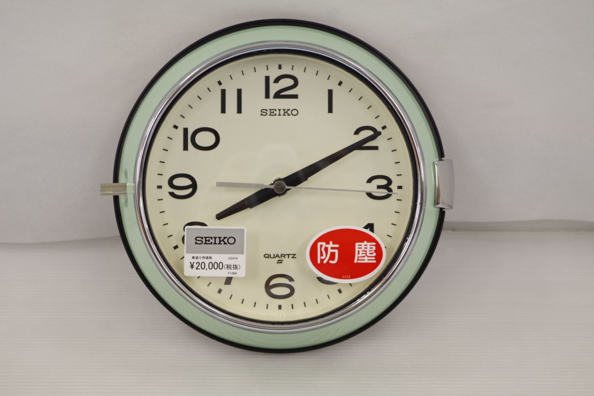 KS474M レトロ 船舶時計 SEIKO 美品SEIKO 掛時計 防塵 防湿 バス時計 